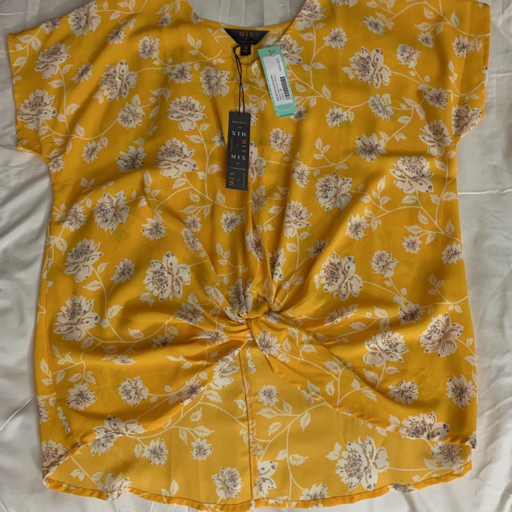Yellow floral top